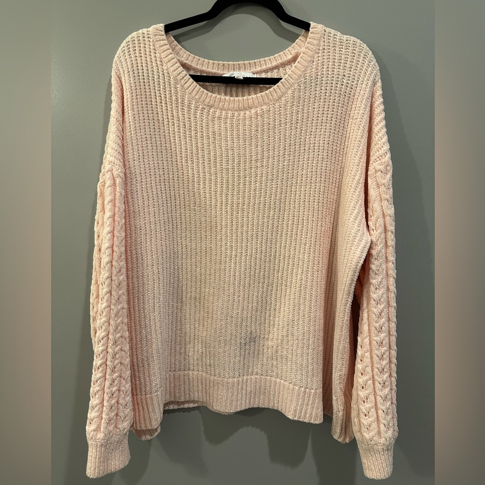 Fever Light Pink Sweater Size 3X